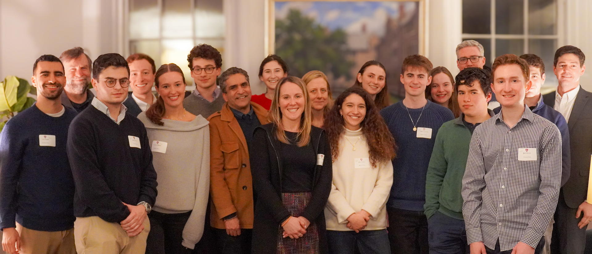 A group of students and staff during event.