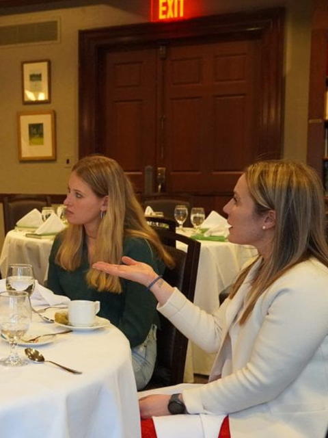 Students engage in discussion with Director of Intellectual Vitality Initiatives, Camila Nardozzi