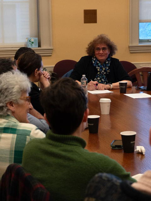 Participants share a laugh with Professor Rachimimov